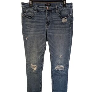 Women's Judy Blue Skinny Fit Distressed Jeans Medium Wash Size 15/32 JB8263DK